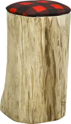 Log with cushion - Red & Black