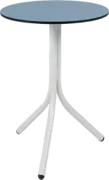 Bloom - Table cocktail rond - 24'' D x 30" H - Blanc & Bleu baltique