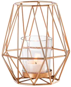 Diamant - Votive - 4.5" D x 5.5" H - Or