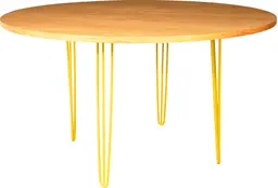 Oslo - Round banquet table - 70'' Dia x 40'' H - Yellow & Amber wood