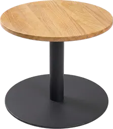 Sydney - Coffee table round - 24'' Dia x 16" H - Black & Natural wood