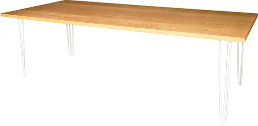 Oslo - Table à dîner - 8' L x 42'' l x 30'' H - Blanc & Bois ambré