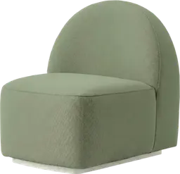 Luna - Curved sofa - Sage green