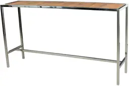 Tonic - Console table - Stainless & Brown wood