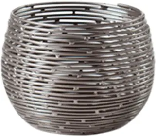 Neptune - Votive - 3.5" Dia x 3.5" H - Silver