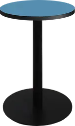 Sydney - Table cocktail rond (AVEC CADRE) - 24'' D x 30" H - Noir & Bleu baltique
