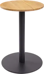 Sydney - Table cocktail round - 24'' Dia x 30" H - Black & Natural wood