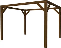 Havane pergola - 10' L x 14' l x 8.5' H - Brun