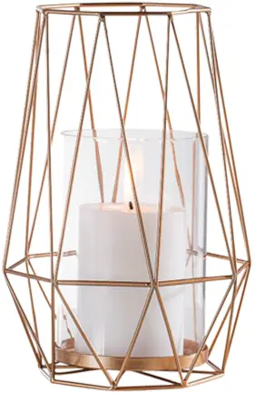 Diamant - Votive - 6.5" D x 10" H - Or