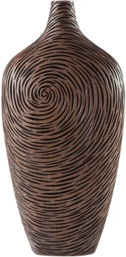 Gravure - Vase - 10.75'' L x 4.5'' W x 22.75'' H - Dark brown