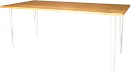Oslo - Dinner table - 80.5" L x 42'' W x 40'' H - White & Natural wood
