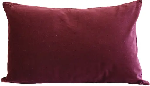 Coussin velours rectangulaire - 20" L x 15,75" H - Bordeaux