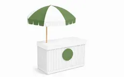 Gelato cart - White & Green sage
