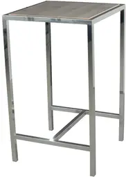 Tonic - Cocktail table - Stainless & Grey wood