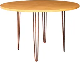 Oslo - Table banquet ronde - 60'' D x 40'' H - Bronze antique & Bois ambré