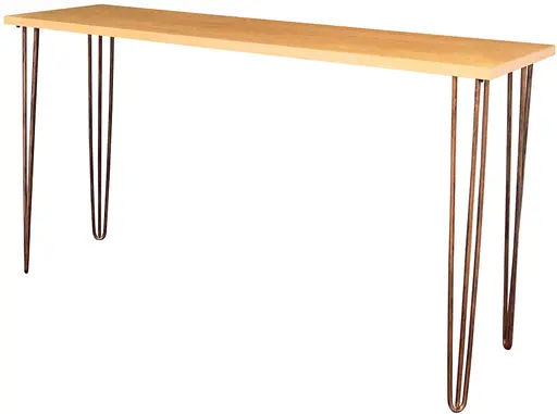 Oslo - Console table - 72'' L x 18'' W x 40'' H - Antique Bronze & Natural wood