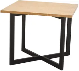 Victoria - Table bistro - 36'' L x 36'' l x 30'' H - Noir mat - Bois naturel