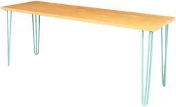 Oslo - Table commune - 72'' L x 24'' l x 30'' H - Turquoise mat & Bois naturel