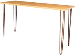 Oslo - Commune table - 72'' L x 24'' W x 40'' H - Antique Bronze & Natural wood