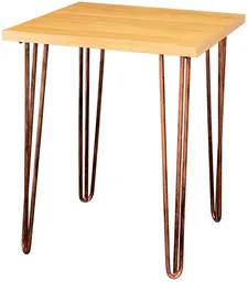 Oslo - Table cocktail - 24'' L x 24'' l x 30'' H - Bronze antique & Bois naturel