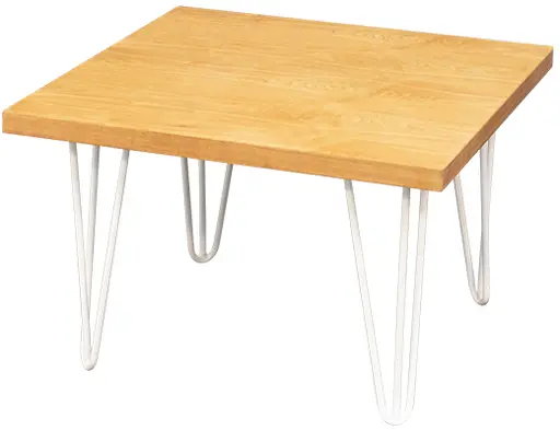 Oslo - End table - 24'' L x 24'' W x 16'' H - White & Natural wood