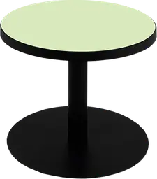 Sydney - Table à café rond (AVEC CADRE) - 24'' D x 16" H - Noir & Vert melon