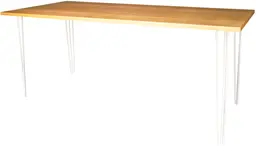 Oslo - Table à dîner - 8' L x 42'' l x 40'' H - Blanc & Bois ambré
