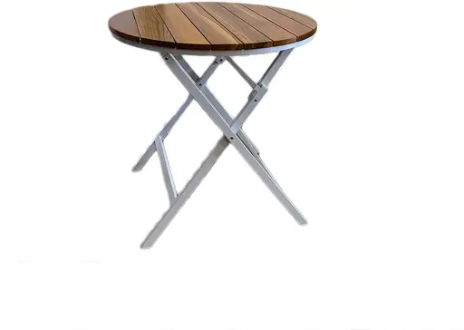 Capri - Bistro table - White & Brown wood