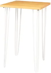 Oslo - Table cocktail - 24'' L x 24'' l x 40'' H - Blanc & Bois naturel