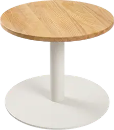 Sydney - Coffee table round - 24'' Dia x 16" H - White & Natural wood
