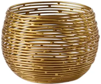 Neptune - Votive - 3.5" Dia x 3.5" H - Gold