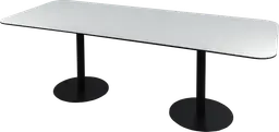 Sydney - Table à diner - 8' L x 40'' l  x 30" H - Noir & Blanc