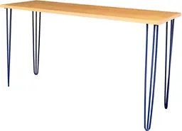 Oslo - Table commune - 72'' L x 24'' l x 40'' H - Bleu & Bois naturel
