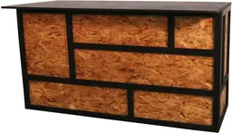 Noreply bar / Service counter 6' - Matte blak top - Assembly Brown