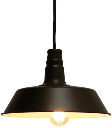 Carbone luminaire - 14" D x 8" H - Noir
