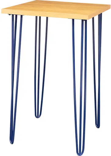 Oslo - Cocktail table - 24'' L x 24'' W x 40'' H - Blue & Natural wood