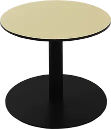Sydney - Table à café rond - 24'' D x 16" H - Noir & Jaune meringue