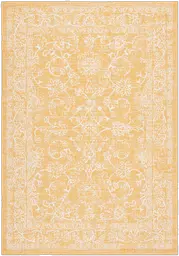 Bohemian carpet - 9.5' L x 6.5' W - Yellow & Beige