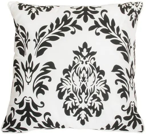 Damask cushion - Black on white