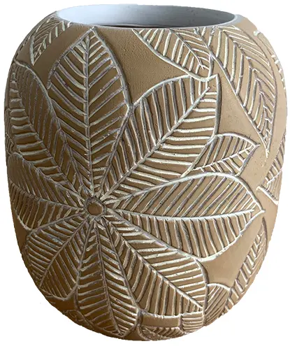 Mandala - Vase - 4’’ D x 4.25’’ H - Taupe