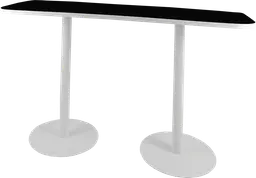 Sydney - Table commune (AVEC CADRE) - 72'' L x 24'' l x 40" H - Blanc & Noir