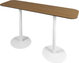 Sydney - Table commune - 72'' L x 24'' l  x 40" H - Blanc & Bois brun