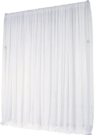 Voile curtain (WITH STRUCTURES) - 8-12' L x 8-14' H - IFR - Off-White