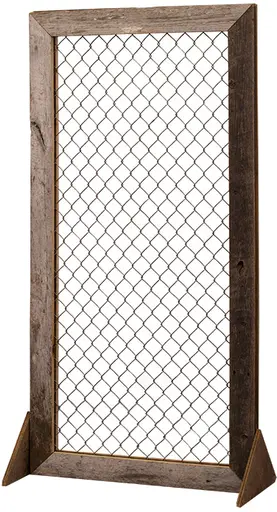 Mur - 3' L x 6' H - Grillage - Bois de grange