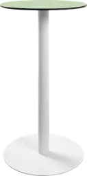 Sydney - Table cocktail rond - 24'' D x 40" H - Blanc & Vert melon