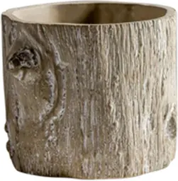 Écorce - Cache-pot - 5" D x 4.25" H - Brun