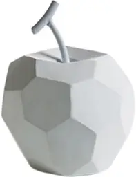Geometric apple - White