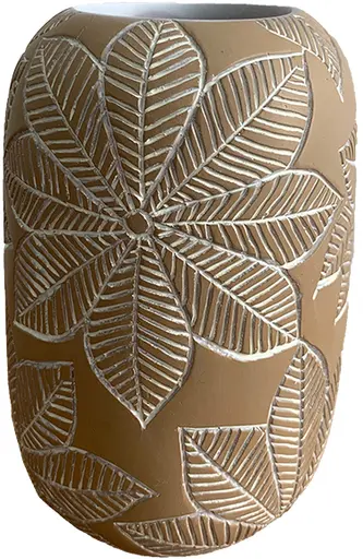 Mandala - Vase - 3.75’’ D x 5.5’’ H - Taupe