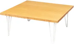 Oslo - Table à café - 36'' L x 36'' l x 16'' H - Blanc & Bois naturel