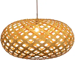 Palawan pendant lamp - Round - 30'' Dia - Wood